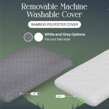 Umiboo by Focus Thin 2.5-Inch Memory Foam Pillow for Stomach and Back Sleepers (Gray)