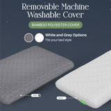 Umiboo by Focus Thin 2.5-Inch Memory Foam Pillow for Stomach and Back Sleepers (White)