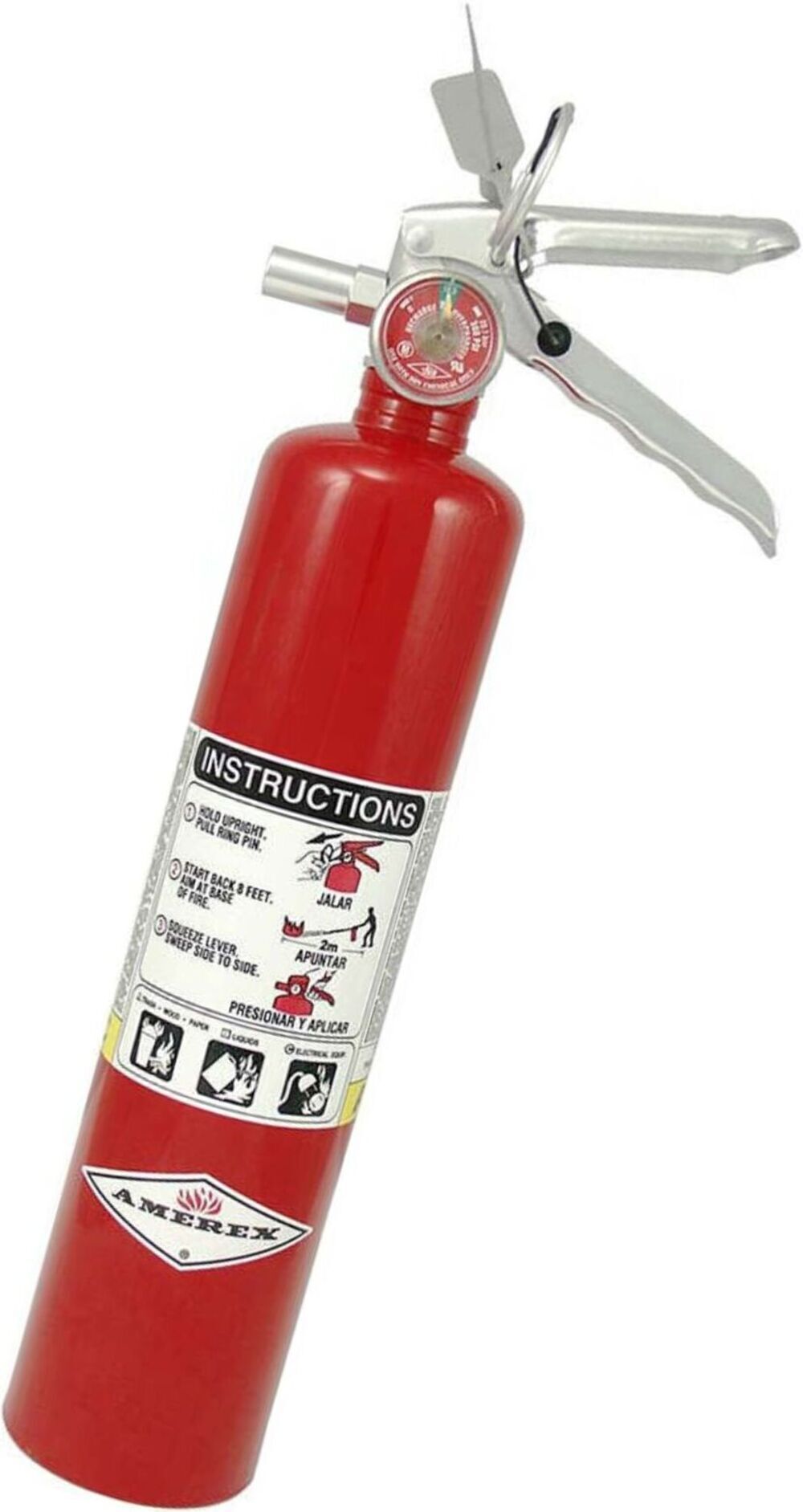Amerex B417, 2.5 lb. ABC Class A B C Fire Extinguisher with Wall Bracket, 2 Pack
