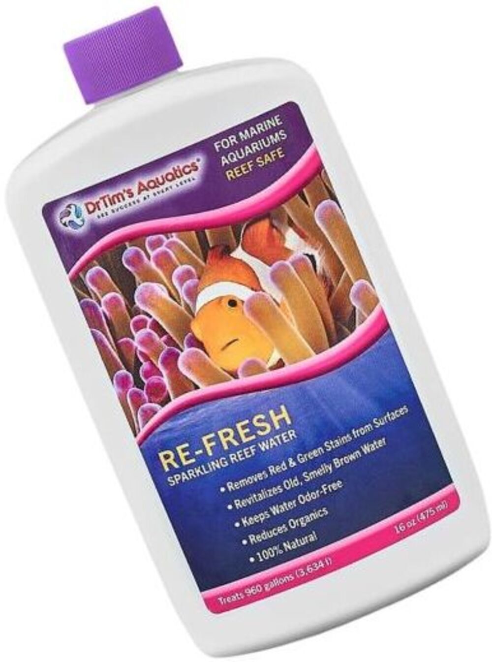 DrTim Natural Fish Tank Sanitizer & Revitalizer Conditioner Solution 16oz