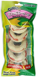 Dingo Ringo Rawhide Treats (Ringo-o-o), Pack of 4