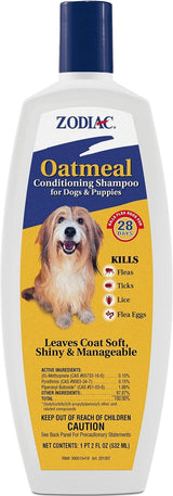 Zodiac Oatmeal Flea and Tick, Dog and Puppy Conditioning Shampoo 18oz (1 Pack)