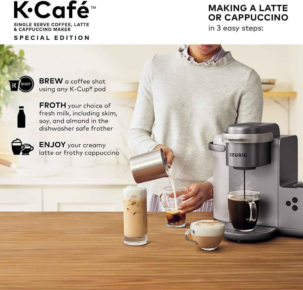 Keurig K-Cafe Special Edition Single Serve Pod Coffee Latte and Cappuccino Maker