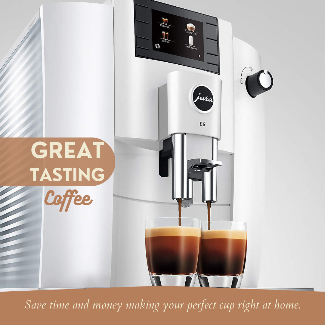 Jura E6 Automatic Espresso Machine with Stabilizer, and Accessories