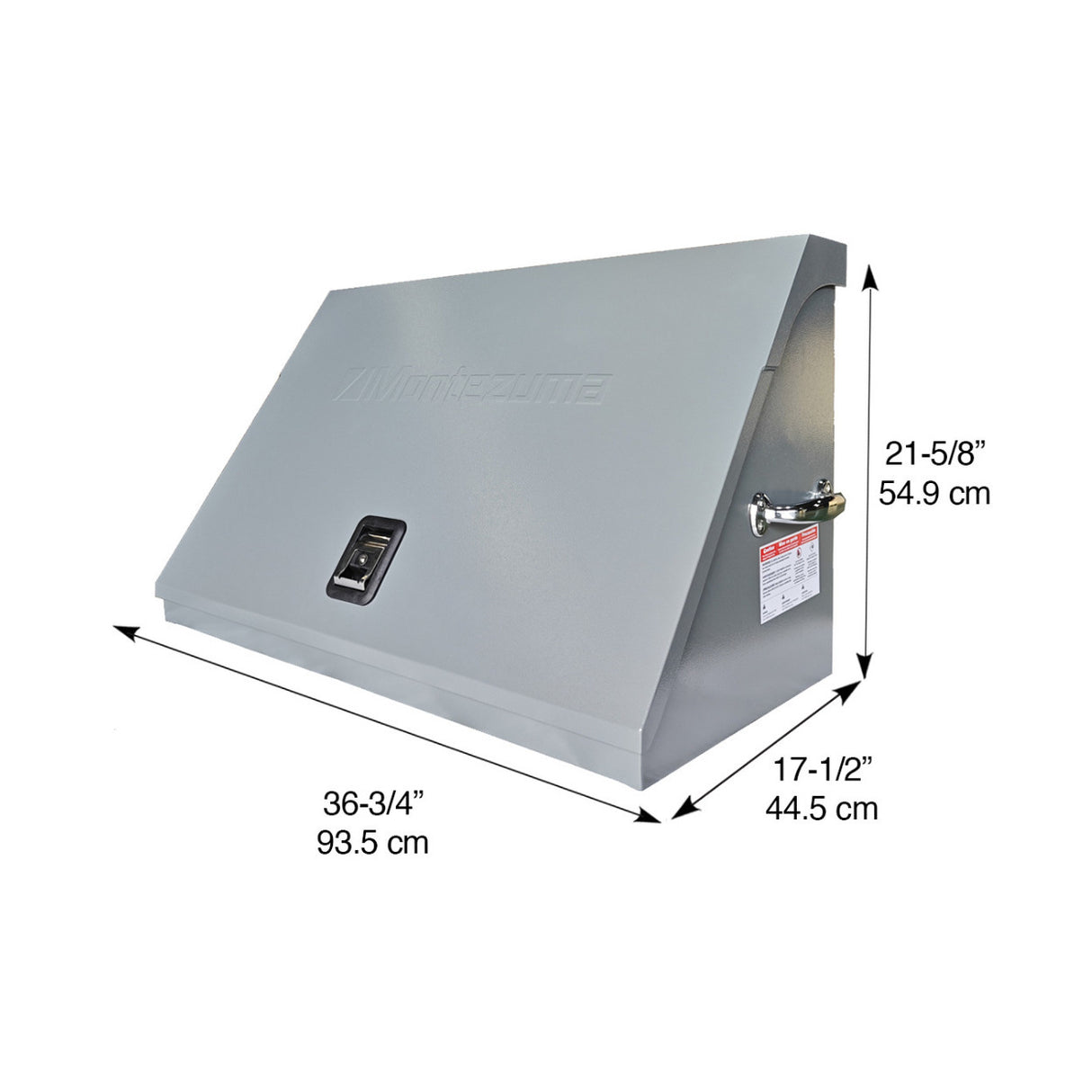 Montezuma XL450G 36 x 17 inch Triangle Toolbox (Steel, Textured Light Gray)