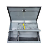 Montezuma XL450G 36 x 17 inch Triangle Toolbox (Steel, Textured Light Gray)