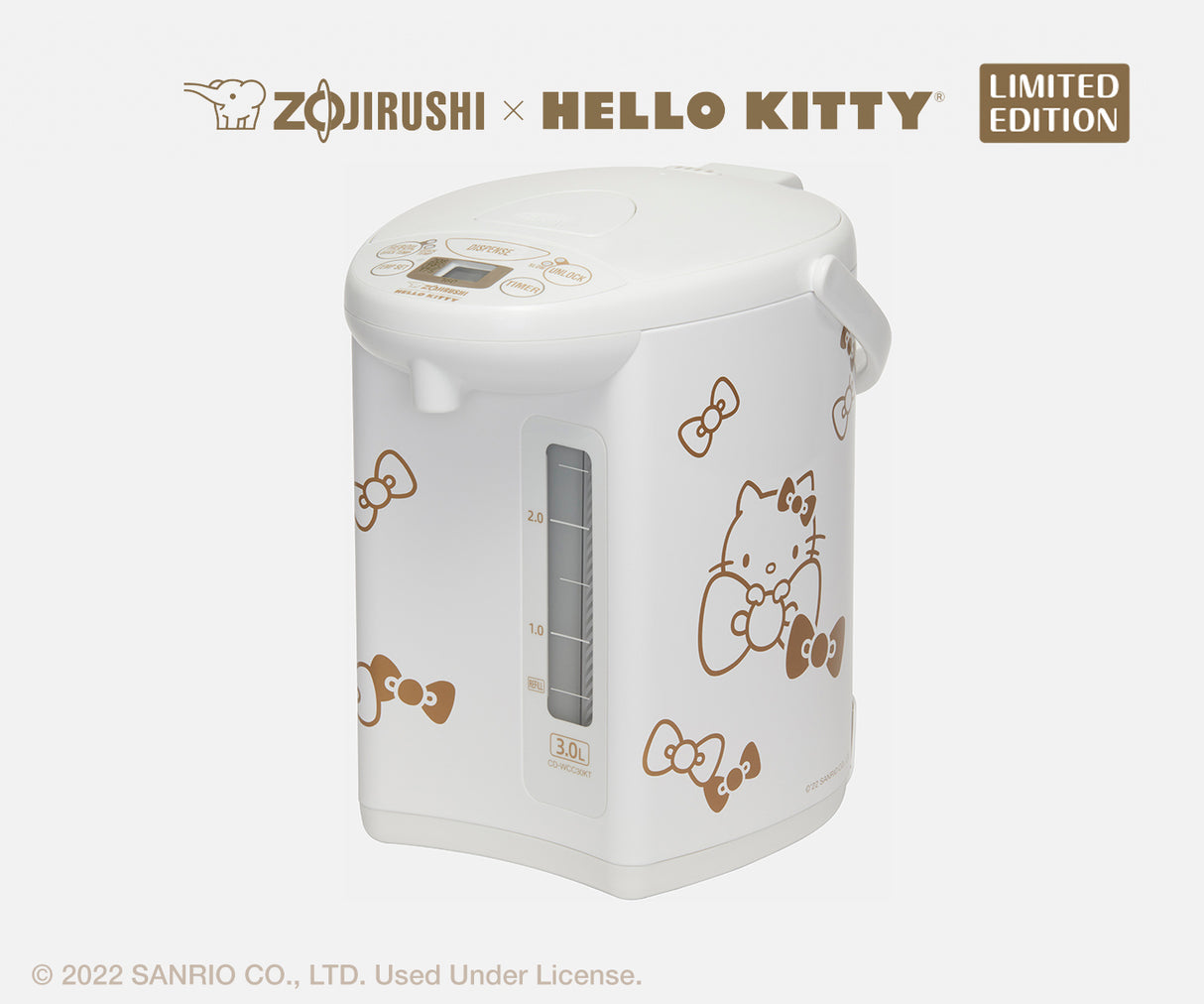 Zojirushi CD-WCC30KTWA Micom Water Boiler & Warmer, Hello Kitty Collection,White