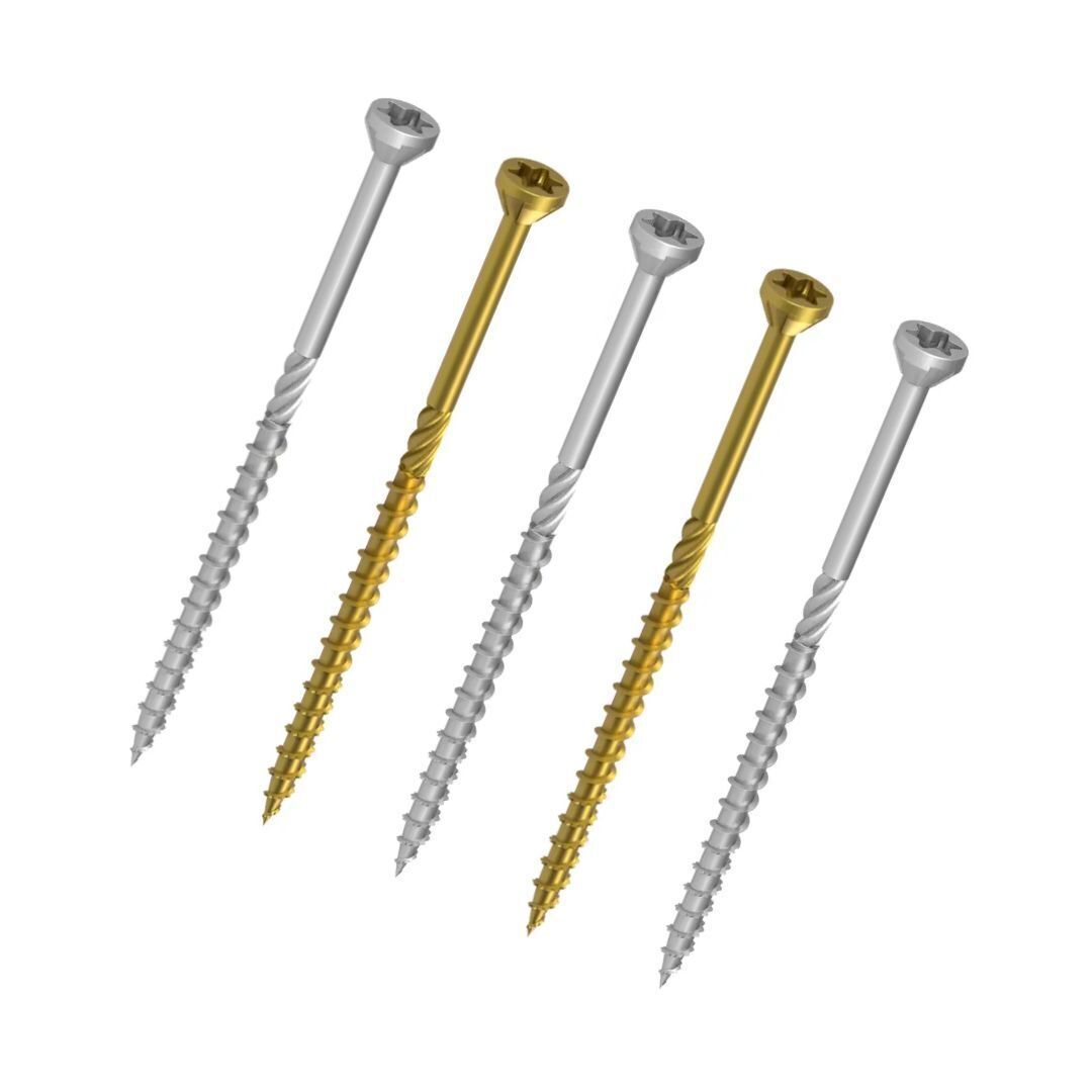 Power Pro Trim Screws, All Purpose Wood Bronze, 5lb Tub, 655 pcs