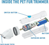 Bell+Howell PawPerfect Pet Fur and Hair Trimmer Dog Hair Clippers with Blades