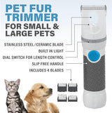 Bell+Howell PawPerfect Pet Fur and Hair Trimmer Dog Hair Clippers with Blades