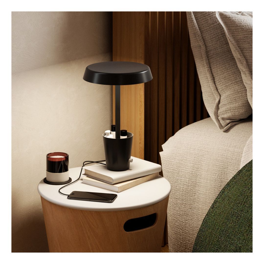 CUP LAMP  BLACK