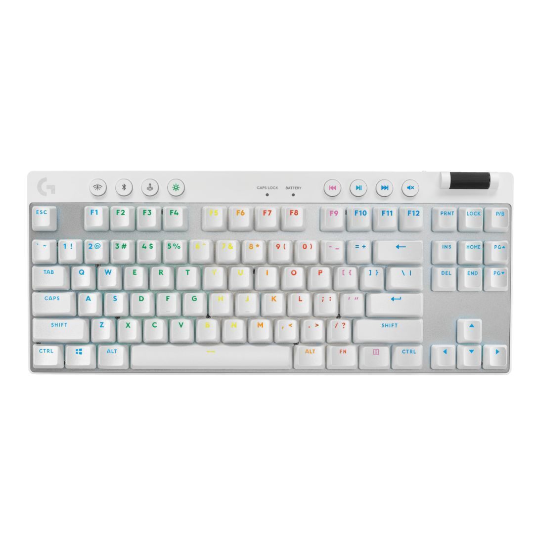 Logitech G PRO X TKL Lightspeed Wireless Gaming Keyboard, Tactile White