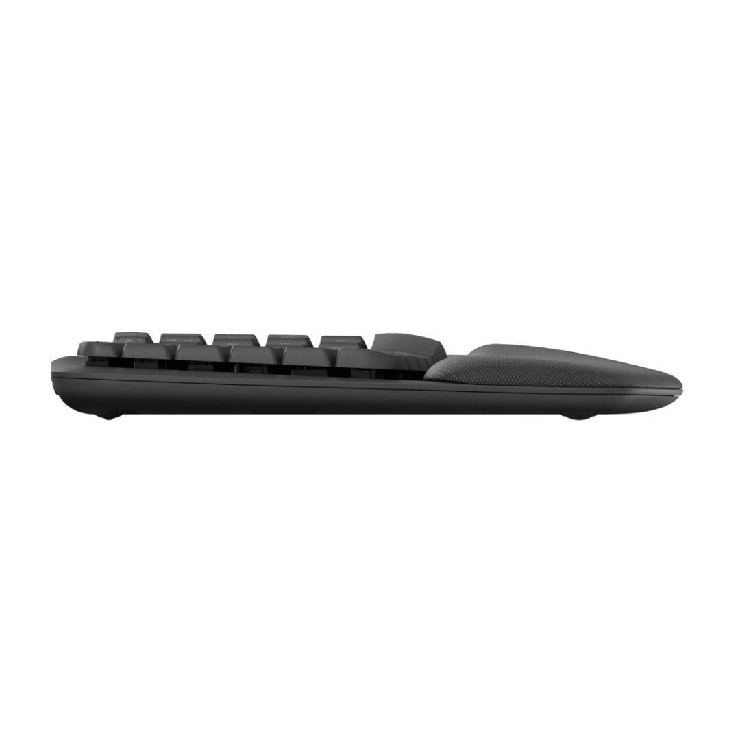 Logitech Ergo Series Wave Keys Wireless Ergonomic Keyboard with Cushioned Palm Rest (Graphite)