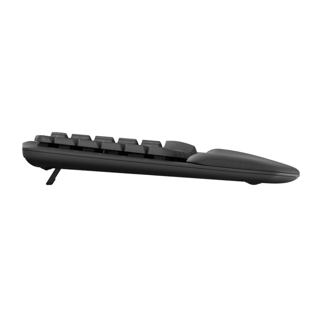 Logitech Ergo Series Wave Keys Wireless Ergonomic Keyboard with Cushioned Palm Rest (Graphite)