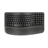 Logitech Ergo Series Wave Keys Wireless Ergonomic Keyboard with Cushioned Palm Rest (Graphite)