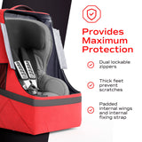 Car seat Backpack for air travel Car seat travel bag (Red)