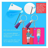 HTVRONT Sublimation Rectangle Keychain Blanks Bulk with Blue Protective Film (120Pcs)