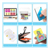 HTVRONT Sublimation Rectangle Keychain Blanks Bulk with Blue Protective Film (120Pcs)
