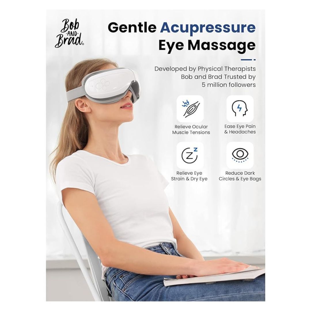 BOB AND BRAD Eye Massager, EyeOasis 2 - Heated Eye Massager (White)