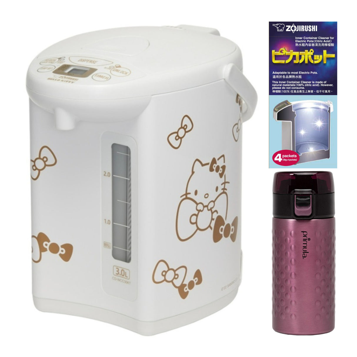 Zojirushi CD-WCC30KTWA Water Boiler & Warmer+12 oz Tumbler+Zojirushi