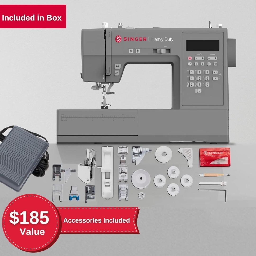SINGER | HD6700C Electronic Heavy Duty Sewing Machine with 411-Stitch