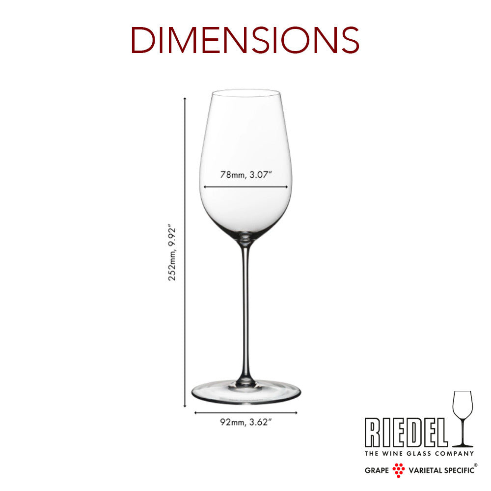 Riedel Supperleggero Riesling Wine Glass (3) with Cloth, and Pourer with Stopper
