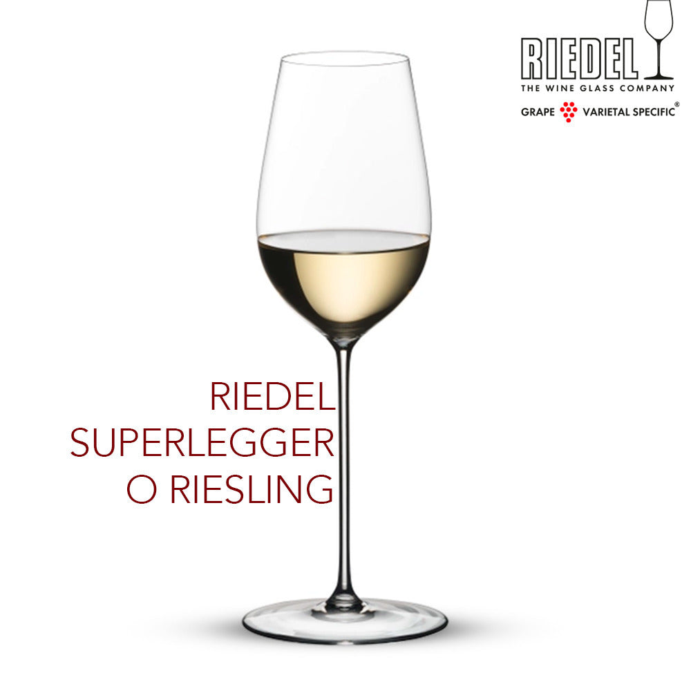 Riedel Supperleggero Riesling Wine Glass (3) with Cloth, and Pourer with Stopper