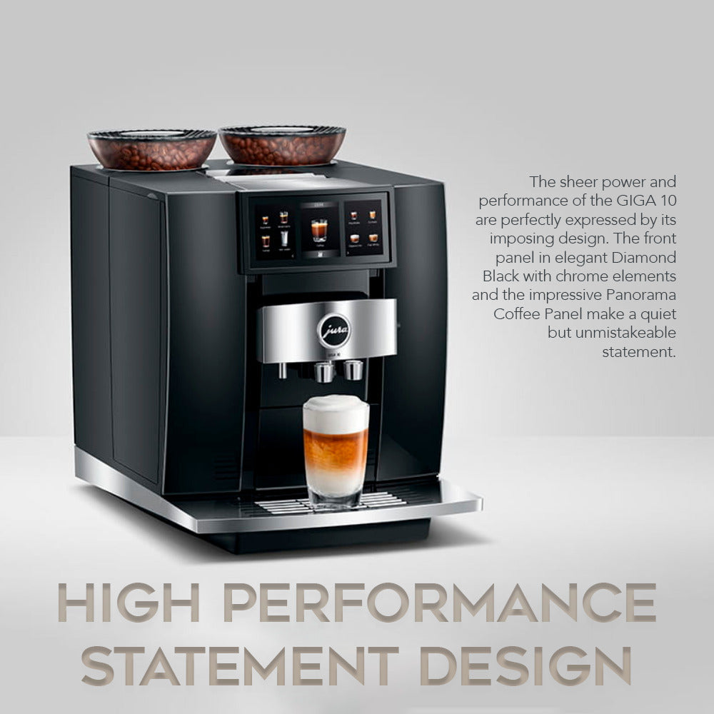 Jura GIGA 10 Automatic Espresso Machine Diamond Black Bundle (Open Box)