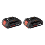 Bosch 18V Lithium-Ion SlimPack Battery (2.0 Ah) - 2 Pack Bundle