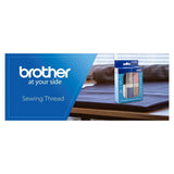 Brother SASEW6 6 Pc Sewing Thread, Black, White, Grey, Blue, Pink, Taupe