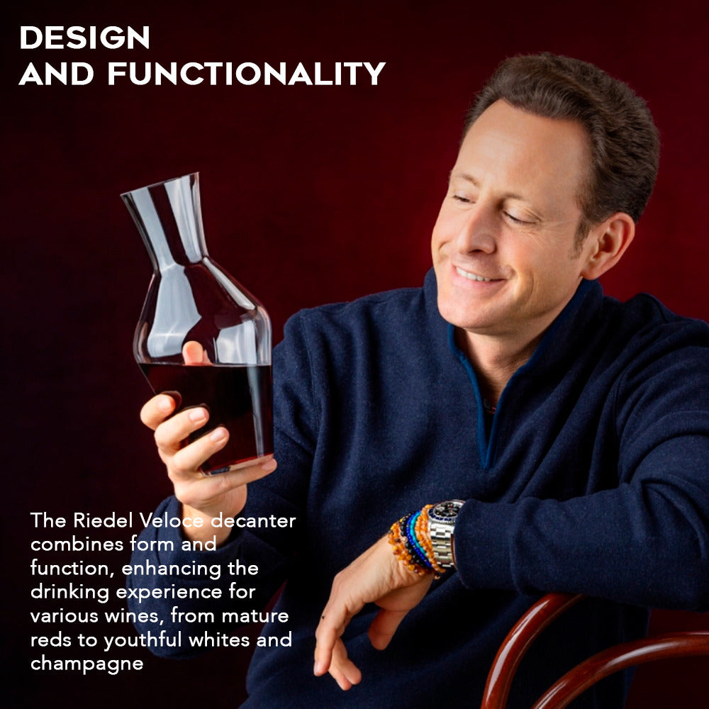 Riedel Veloce Decantes Bundle with Large Microfiber Polishing Cloth Bundle