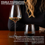 Riedel Grape White Wine or Spritz Glass (Set of 4) with Cloth and Wine Pourer