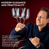 Riedel Grape White Wine or Spritz Glass (Set of 4) with Cloth and Wine Pourer