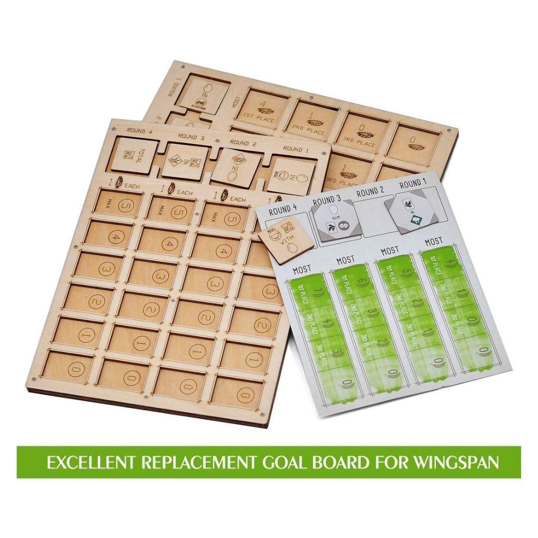 Wingspan Objective Scoreboard Wooden Laser Cut Goal Board