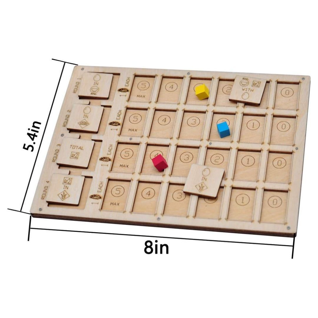 Wingspan Objective Scoreboard Wooden Laser Cut Goal Board