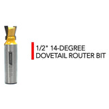 MicroJig - MATCHFIT Dovetail (14-Degree x 1/2-Inch) Router Bit (1/4-Inch  Shank)