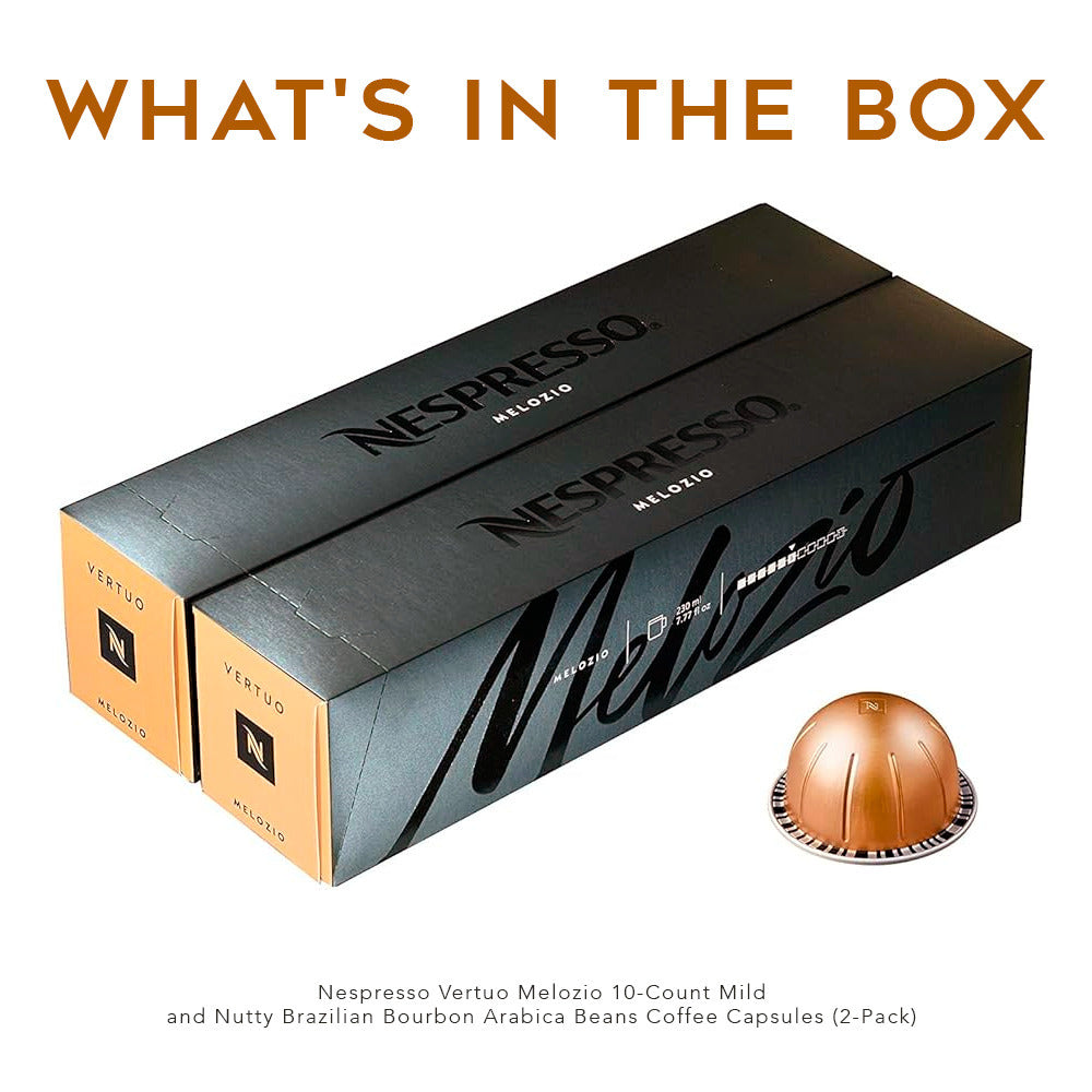 Nespresso Vertuo Melozio 10-Count Mild and Nutty 7 Fl Oz Coffee Capsules, 2 Pack