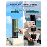 Outin Nano Portable Electric Espresso Machine with Self-Heating (Forest Green)