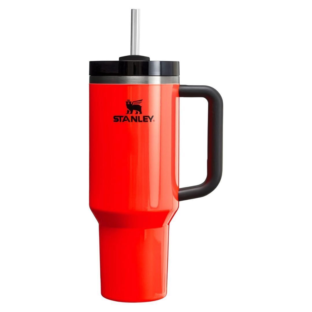 Stanley Quencher H2.0 FlowState 40oz Vacuum Insulated Tumbler with Advanced Lid (Neon Orange)