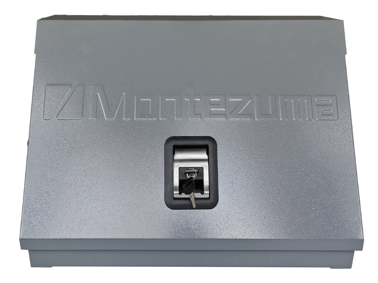 Montezuma SM200G 22.5 Inch Portable Triangle Toolbox Heavy-Duty Steel Gray
