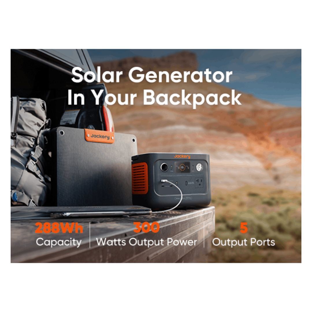 Jackery - Explorer 300 Plus Portable Power Station with Solar Panel 40