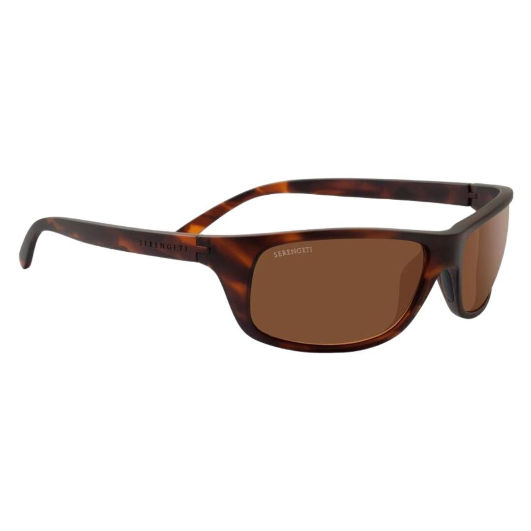 Serengeti Bormio Oval Sunglasses, Matte Dark Tortoise, Large