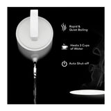 ChefWave Electric Lightweight Pour-over Kettle for Coffee And Tea, Matte White