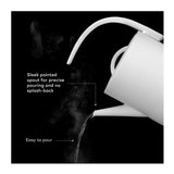 ChefWave Electric Lightweight Pour-over Kettle for Coffee And Tea, Matte White