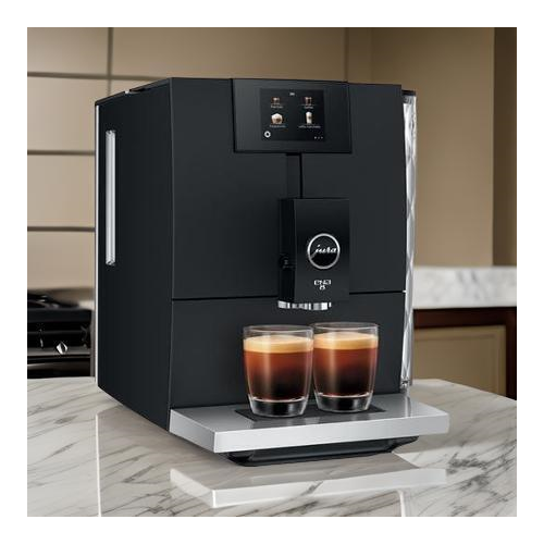 Jura ENA 8 Automatic Espresso Machine Full Metropolitan Black Bundle