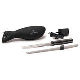 Rechargeable Electric Knife with 2 Serrated Blades and Safety Lock (Black)