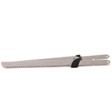 Rechargeable Electric Knife with 2 Serrated Blades and Safety Lock (Black)