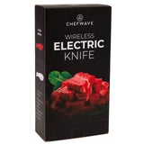 Rechargeable Electric Knife with 2 Serrated Blades and Safety Lock (Black)