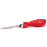 Rechargeable Electric Knife with 2 Serrated Blades and Safety Lock (Red)