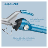 BaBylissPRO Nano Titanium 1 1/4-Inch Spring Curling Iron for Larger, Looser Curls, and Waves